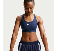 Brassière de sport rembourrée Nike Swoosh à maintien normal pour femme Midnight Navy/Blanc XL