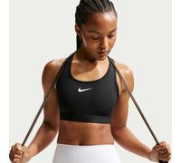 Brassière de sport rembourrée Nike Swoosh à maintien normal pour femme Noir/Blanc XL