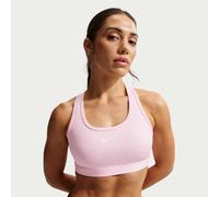 Brassière de sport rembourrée Nike Swoosh à maintien normal pour femme Pink Foam/Stone Mauve/Blanc L