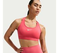 Brassière de sport rembourrée Nike Swoosh à maintien normal pour femme Sea Coral/Blanc XL