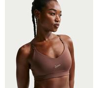 Brassière de sport rembourrée réglable à maintien léger Nike Indy pour femme Light Chocolate XXL