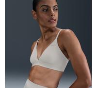 Brassière de sport triangle non rembourrée à maintien léger Nike Form pour femme Light Orewood Brown/Light Iron Ore XL