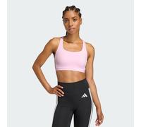 Brassière de training 3 bandes Optime Essentials Maintien moyen Clear Pink / White S