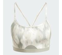 Brassière de training imprimé floral intégral Aeroreact Essentials Maintien léger Chalk White / Silver Pebble 2XS (C-D)