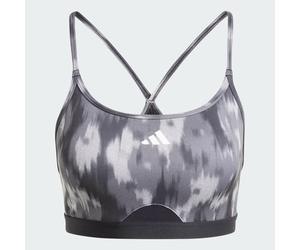 Brassière de training imprimé floral intégral Aeroreact Essentials Maintien léger Grey Two / Black XS (C-D)
