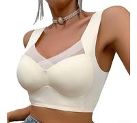 Brassière Débardeur pour loisirs Plage Cyclisme Été Brassière | Tissu polyester doux, maille aÃ©rÃ©e col V, coutures pour un confort maximal au sport(Nude M)