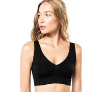 Brassière éco-responsable sans coutures Femme Kariban Push-up Noir M/L