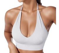 Brassière en Fibre de Bambou Ultra Douce et Confortable sans Armatures Femme Beau Dos Réglable Licou Sous-Vêtements Creux Élastique sans Couture Triangle Tasse Soutien-Gorge