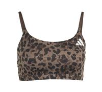 Brassière femme adidas Optime Essentials 3-Stripes Leopard Marron XS