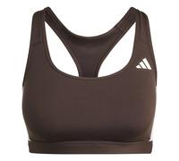 Adidas Optime Essentials Workout 3 Stripes Medium Impact Sports Bra Marron S Femme