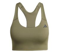 Adidas Powerimpact Rib Medium Impact Sports Bra Vert M / AB Femme