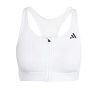 Adidas Powerreact Zip Medium Impact Sports Bra Blanc L / CD Femme