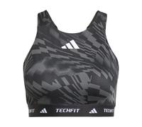 Adidas Techfit High Neck Print Medium Impact Sports Bra Noir XL / CD Femme
