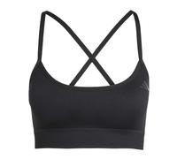 Adidas Brassière Workout Essentials Knit – maintien léger matelassée, sans coutures – Noir S