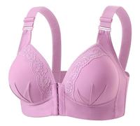 Brassiere Femme avec Bonnet Complet Fermeture Devant Sport Maintien Extreme Soutien Gorge Grande Taille sans Armature Confort Seamless pour Yoga Course Fitness