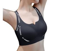 Brassiere Femme Brassiere Femme sans Armature Soutien Gorge De Sport Brassière Dos Nageur Coton Forte Poitrine Grande Taille avec Blanc Allaitement Fixe sous Vêtements Bra Top XXL Débardeur Running