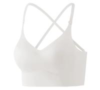Brassière Femme Brassiere Femme sans Armature Soutien Gorge Invisible Coton Grande Taille Sport Maintien Fort Gorgé Blanc avec Allaitement Bretelle Anti Bourrelet Dos Seamless Bra Fixe Oversize