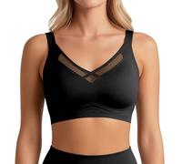 Brassiere Femme Brassière Femme Soutien Gorge sans Bretelles Sport Bustier Coton Forte Poitrine Grand Maintien Armature Grande Taille Allaitement Dos Nu Dentelle Camisole Blanc Fitness XXL sous