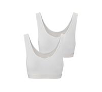 FALKE Daily Comfort Multipack W Bu coton respirant 2 pièces, Bustier Femme, Blanc White 2000, M