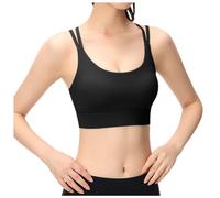 Brassiere Femme sans Armature Brassiere Sport Soutien Gorge Gilet Brassière Débardeur Coton Grande Taille Haut De sous Vetement Femm Racerback 4XL Sports Bandeau Poitrine Bretelle avec Blanc Forte