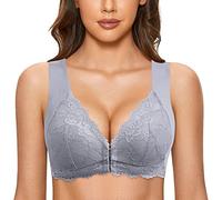 Brassiere Femme sans Armature,Soutien Gorge Fermeture Devant Grande Taille en Dentelle Brassiere Sexy Larges Bretelles Bra Comfort Soutien Gorge Push Up pour Yoga Sport