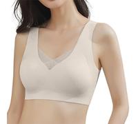 Brassiere Femme sans Armature Soutien Gorge sans Coton Grande Taille Sport Brassière Invisible Bustier Forte Poitrine Maintien Fort Bra Top Allaitement Dos Croisé 2XL Running De Push Up Soutiens