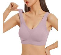 Brassiere Femme, Seamless Plus Size Bra Lifting Push Up Thin Wireless Bust Support Back Smoothing Comfort Fit Daily Wear