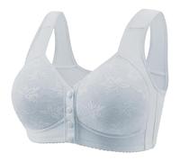 Brassière Femme Soutien Gorge Fermeture Devant Soutien Gorge sans Armature Soutien Gorge Push Up sous Vetements Feminins Respirant Bra Top Comfit Brassière 2025 Mes Commandes Passées Bleu Clair M