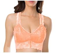 Brassière Femme - Soutien Gorge Ouverture Devant Brassière Soutien Gorge sans Armature Vert Soutien Gorge sans Armatures Tenue Sport Femme Coussinets Bralette sans Coutures Classiques