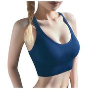 Brassiere Femme Soutien Gorge sans Armature Brassière Sport Forte Poitrine sous Vêtements De Gilet Bra Top Invisible Debardeur avec Blanc Grande Taille Fitness Quotidien Confortable Oversize Cache