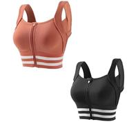 Brassiere Femme Sport sans Armature,Brassiere Sport Femme Zippée Devant,Brassiere avec Coussinets Amovibles,Soutiens-Gorge de Sport Femme Confortable Convient pour le Fitness,la Course à Pied