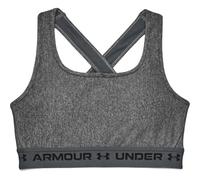 Under Armour À Dos Croisé Et Maintien Modéré Heather Sports Bra Gris XS Femme