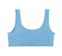 Brassière Fille Sans Couture Côtelée Bleu Niagara 12A
