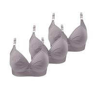 BrassièRe Forte Poitrine, Soutien-Gorge Quotidien FéMinin à Motif Floral pour Un Confort Optimal Et Une DéTente Parfaite avec Fermeture Triple Crochet en Tissu Respirant Doux 3PièCes