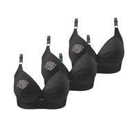 BrassièRe Forte Poitrine, Soutien-Gorge Quotidien FéMinin à Motif Floral pour Un Confort Optimal Et Une DéTente Parfaite avec Fermeture Triple Crochet en Tissu Respirant Doux 3PièCes