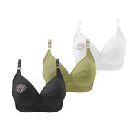 BrassièRe Forte Poitrine, Soutien-Gorge Quotidien FéMinin à Motif Floral pour Un Confort Optimal Et Une DéTente Parfaite avec Fermeture Triple Crochet en Tissu Respirant Doux 3PièCes