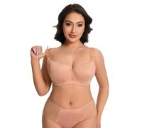 Brassière Grande Taille Anti - Pendaison Armature Acier, Découpe 3D, Support U, Bretelles Épaisses(Skin colour,36/80H)