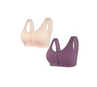 Brassiere Grande Taille Collante Soutien Gorge Soutien Gorge sans Couture pour Femmes sans Anneau Fermeture sur Devant en T Grande Taille La Ferme à Toucher Bralette Femme Purple XXXXXXL