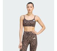 Brassière léopard 3 bandes Optime Essentials Maintien léger Earth Strata / Brown / Black 2XS