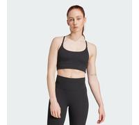 Brassière longue côtelée adidas All Me Maintien léger Black S