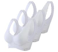 Brassiere Maintien Fort,Lot de 3 Soutiens Gorge sans Armature Femme Confort sans Couture Boucle Avant Brassiere de Sport Yoga Push Up Anti Affaissement Feminins Brassière