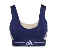 ADIDAS PERFORMANCE Soutien-gorge de sport 'Hyperglam' écru / bleu foncé / blanc, Taille M-L