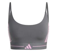 Brassière maintien léger femme adidas Hyperglam 3-Stripes Gris M