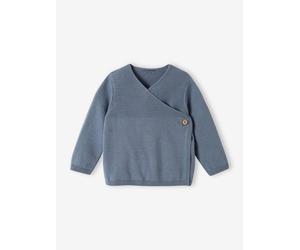 Brassière naissance fille en tricot bleu jean 6M(67CM)