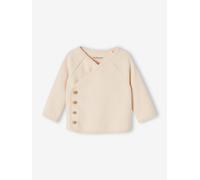 Brassière naissance mixte en côtes manches longues vanille 3M(60CM)