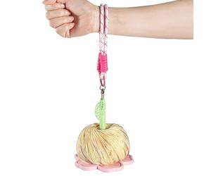 Brassière portable en laine pour crocheter avec bracelet - Pour adultes débutants, utilisation à la maison, étude, extérieur, pique-nique, voyage