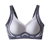Brassière Post Opération Soft Support Top Support Non Marking Underwear Women Fixed Cup to Collect Side Breasts Gathered Tank Top Bra Soutien-Gorge Lot (Blue, M)