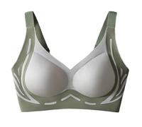 Brassière Post Opération Soft Support Top Support Non Marking Underwear Women Fixed Cup to Collect Side Breasts Gathered Tank Top Bra Soutien-Gorge Lot (Green, M)