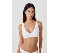 Brassière réversible en coton biologique extensible - Coton 360 - S - Blanc - Femme - Etam