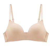 Brassiere Soutien Gorge Femme Soutif Femme Sexy Soutien-gorge femme légèrement doublé soutien-gorge up fil noir t-shirt soutien-gorge petite tasse Brassiere Femme Dentelle Coton Soutien (Beige, 38)